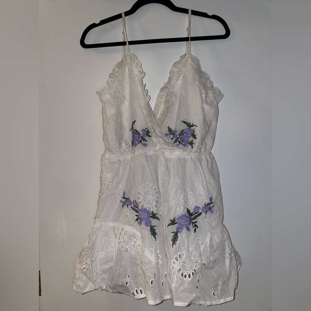 White floral romper